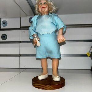 Blue Figurine Doll in Light Blue Outfit